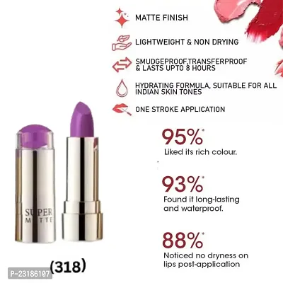 R4 Super Matte Pupal (318) Lipstick Pack of 1-thumb0