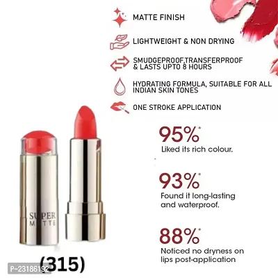 R4 Super Matte Red (315) Lipstick Pack of 1