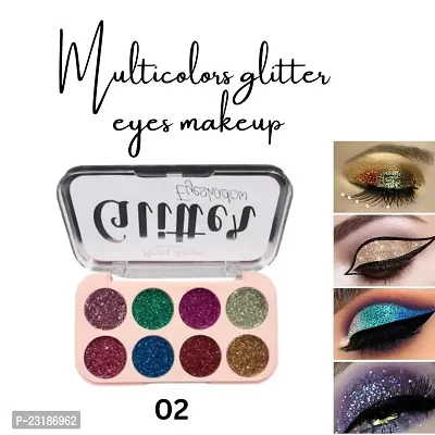 Best eye makeup like  looking  8 Shades (02) Glitter Eyeshadow  Pack of 1-thumb0