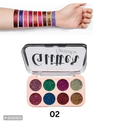 Best eye makeup like   Looking  8 Shades (02) Glitter Eyeshadow  Pack of 1