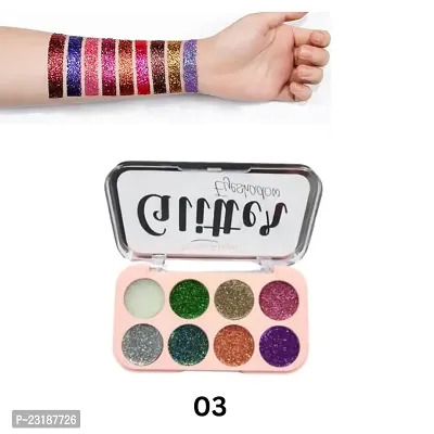 Best eye makeup like   Looking  8 Shades (03) Glitter Eyeshadow  Pack of 1