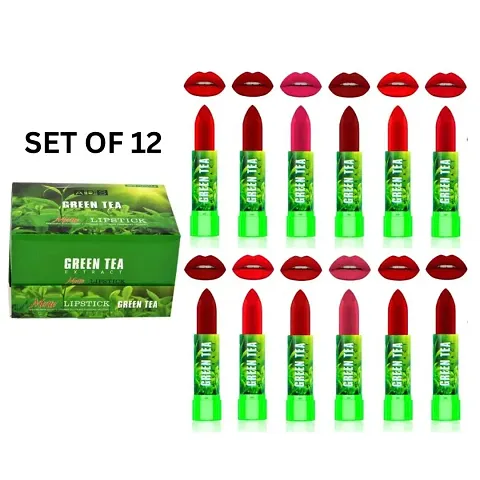 Green Tea Multicolor Lipstick set of 12