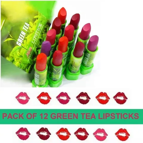 Green Tea Multicolor Lipstick set of 12