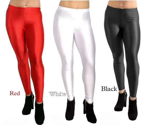 Skinny Fit Combo of 3 Pack Leggings for Womens