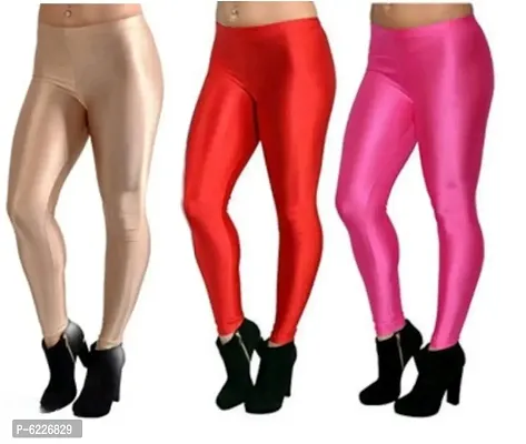 Skinny Fit Combo of 3 Pack Leggings for Womens