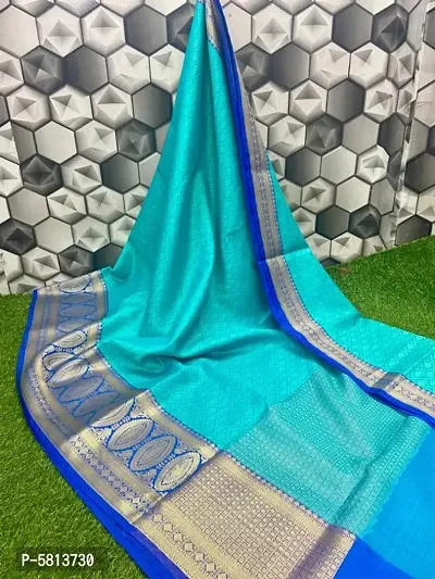 Beautiful Art Silk Jacquard Saree with Blouse piece