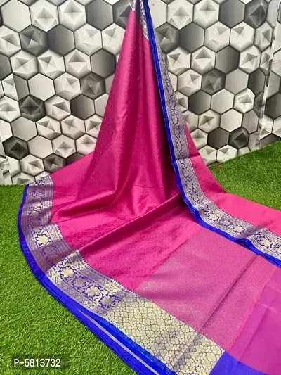 Beautiful Art Silk Jacquard Saree with Blouse piece