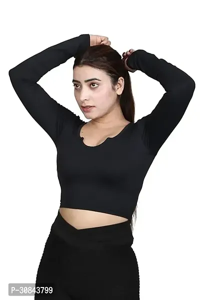 Stylish Nylon Crop Top  Stylish for  Women-thumb0