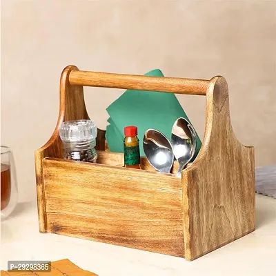 Wooden Cutlery Spoon Stand for Dining Table