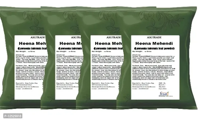 ASGTRADE Heena Mehendi Herbal Powder 100g each pack of 4 (400 Grams)