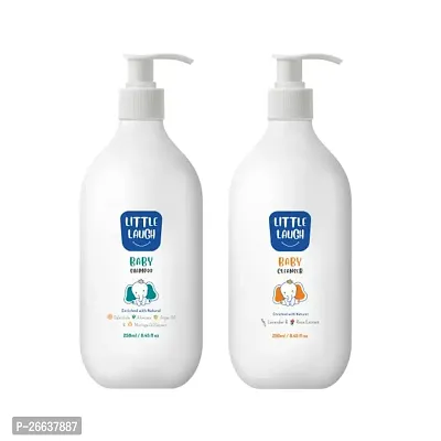 Combo - No Tears Baby Shampoo  Head To Toe Body Wash Pack Of 2- 250Ml Each - Gentle, Safe  Natural For Your Baby Delicate Skin-thumb0