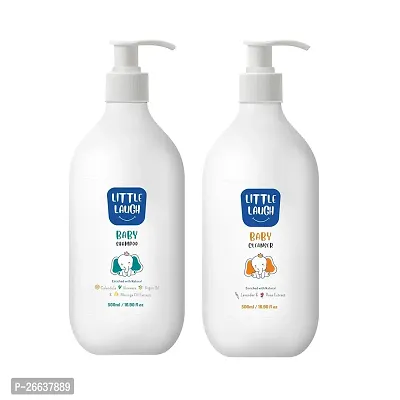 Combo - No Tears Baby Shampoo  Head To Toe Body Wash Pack Of 2- 500Ml Each - Gentle, Safe  Natural For Your Baby Delicate Skin-thumb0