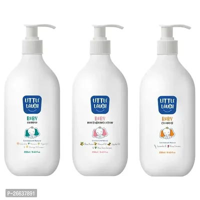 Combo - Daily Moisturising Baby Lotion, Shampoo  Body Wash Pack Of 3- 250Ml Each - Gentle, Safe  Natural Care For Your Baby Delicate Skin And Hair-thumb0