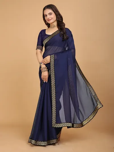 Attractive Georgette Saree with Blouse piece 