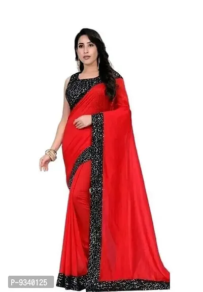 Art Silk Lace Border Saree with Blouse piece