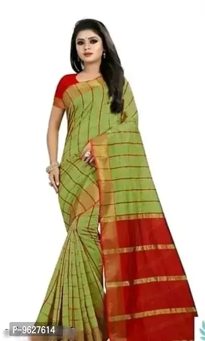 Chanderi Silk Zari Saree with Blouse piece-thumb0