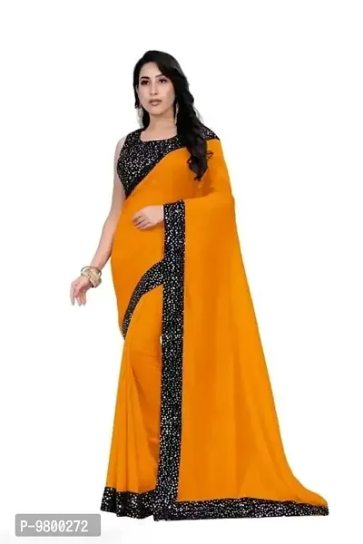 Art Silk Lace Work Saree with Blouse piece-thumb0