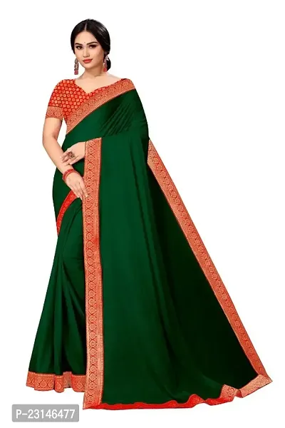 Cotton Silk Lace Border Saree with Blouse Piece