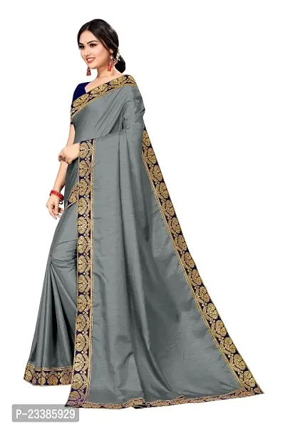 Art Silk Lace Work Saree with Blouse piece-thumb0