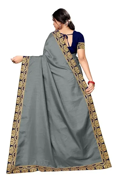 Glamorous Art Silk Saree with Blouse piece 