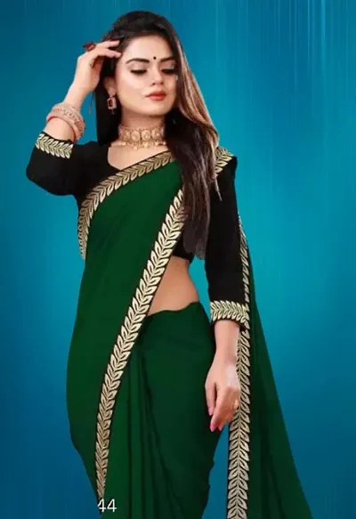 Attractive Art Silk Saree with Blouse piece 