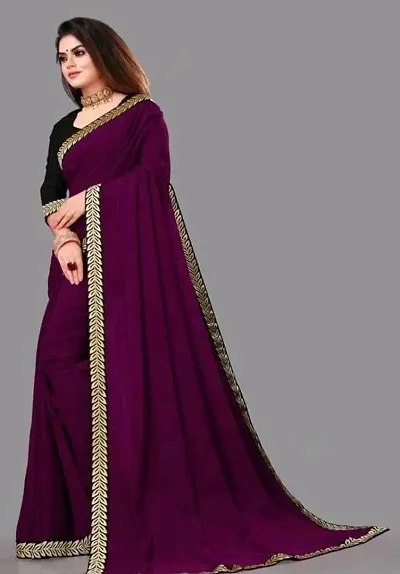 Must Have Art Silk Saree with Blouse piece 