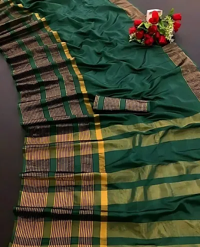 Cotton Silk Woven Design Sarees with Blouse Piece