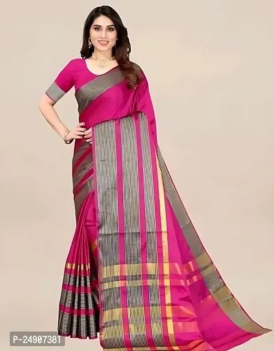 Cotton Silk Woven Design Saree with Blouse piece-thumb0