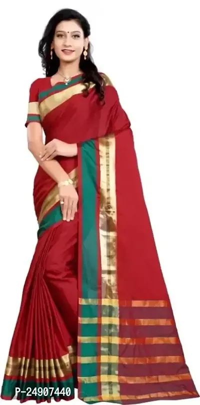 Cotton Silk Woven Design Saree with Blouse piece