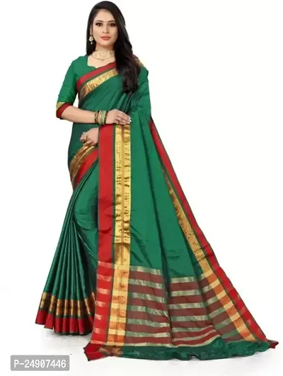 Cotton Silk Woven Design Saree with Blouse piece