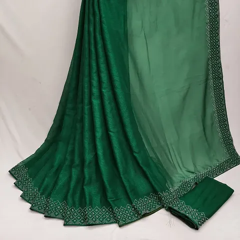 New In Georgette Saree with Blouse piece