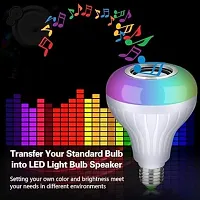 12 W Led Wireless Light Bulb With Speaker | Bluetooth Enabled | Rgb Music Light | Colour Changing Remote Control Access| B22 Holder-thumb1