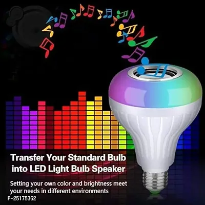 12 W Led Wireless Light Bulb With Speaker | Bluetooth Enabled | Rgb Music Light | Colour Changing Remote Control Access| B22 Holder-thumb2