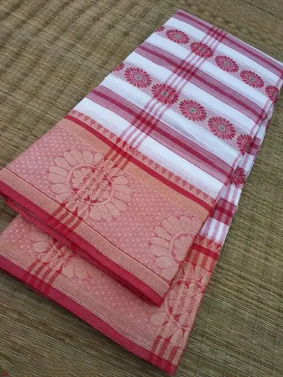 Bengali Cotton Tant Sarees without Blouse piece