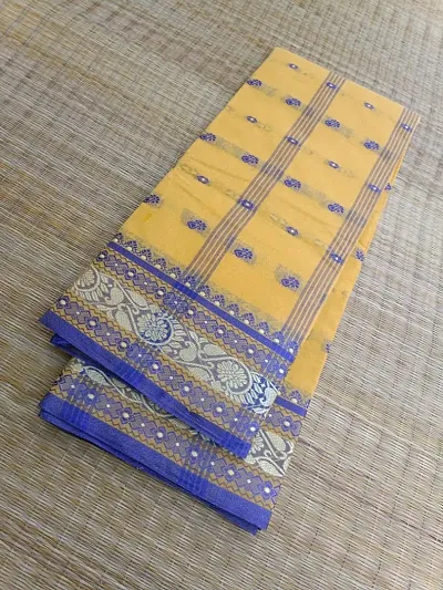 Cotton Taant Woven Sarees Without Blouse Piece