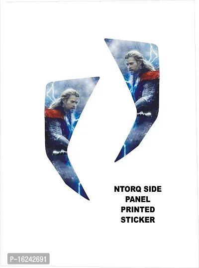 Premium Quality Ntorq Side Panel Printed Sticker For Scooter-thumb0