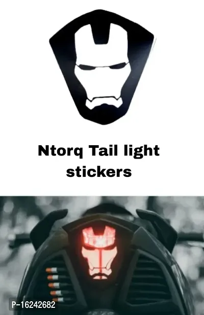 Premium Quality Ntorq Tail Light Decal Stickers For Scooternbsp;(Black)-thumb0