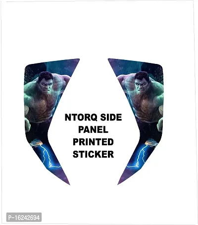 Premium Quality Ntorq Side Panel Printed Sticker For Scooter-thumb0