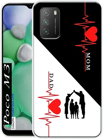 Back Cover for Poco M3 Poco M3 Back Cover Multicolor Dual Protection Silicon Pack of 1