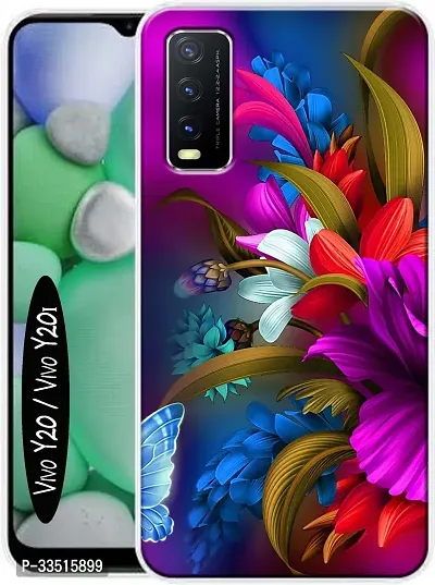 Back Cover for Vivo Y20i Vivo Y20 Vivo Y20G Multicolor Dual Protection Silicon Pack of 1-thumb0