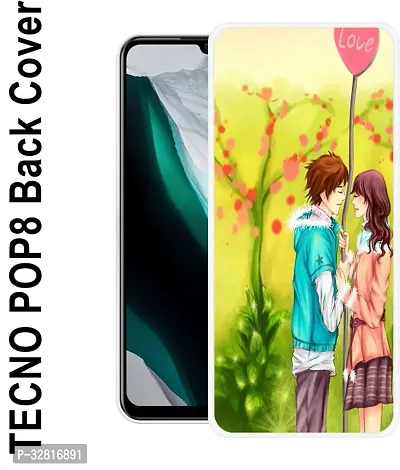 LargCiager Back Cover for Tecno Pop 8 Back Cover  Tecno Pop8 Back Cover Multicolor Dual Protection Silicon