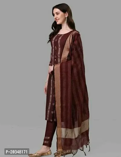 Classic Khadi Cotton Kurta with Dupatta and Bottom wear for Women-thumb0