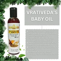 VRATIVEDA Healthy Growth Baby Oil / 100% Natural Baby Oil/Softens  Protects Baby's Skin 200 ML-thumb1