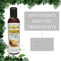 VRATIVEDA Healthy Growth Baby Oil / 100% Natural Baby Oil/Softens  Protects Baby's Skin 200 ML-thumb2