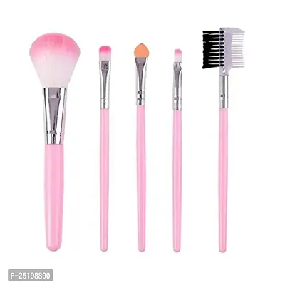 Leticia Synthetic Makeup Eye Brush Set- Multicolor, 1 Lip Brush, 1 Highlighter Brush, 1 Foundation Brush, 1 Eye Shadow Brush, 1 Eyebrow Brush