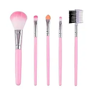 Leticia Makeup Brush 5 Piece Set With Eye shadow Palette 18 Multi Shades  36H Eyeliner (Pack of 7)-thumb3