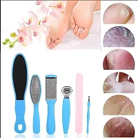 Leticia Beauty Pedicure Kit,Foot Scrubber for Dead Skin, Callus Remover, Foot Scraper, Foot File, Pitchfork, Filer for Nail Repair With Family Puff, 2 Pc Blender-thumb1