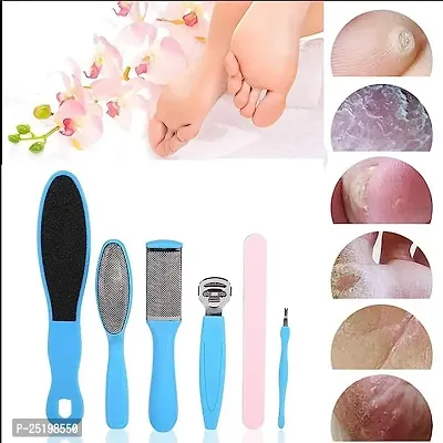 Leticia Beauty Pedicure Kit,Foot Scrubber for Dead Skin, Callus Remover, Foot Scraper, Foot File, Pitchfork, Filer for Nail Repair With Family Puff, 2 Pc Blender-thumb2