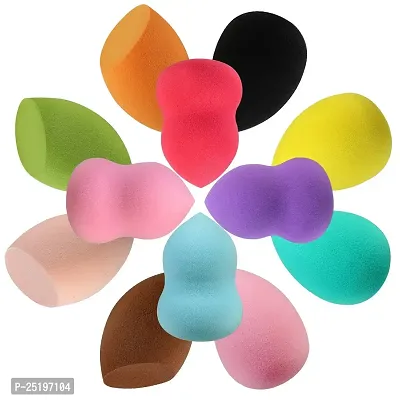 Leticia Beauty Professional Dry and wet makeup sponge?Beauty Foundation Blending Sponges, Flawless for Liquid, Cream, and Powder, Multi-colored Makeup Sponges-12 Pcs Set-thumb2