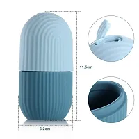 Leticia Silicone Massager Ice Roller for Face  Eye Reusable Face Rollers Massager (Blue)-thumb1